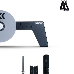 kBox platform with M flywheel, kGrips, kBar, ankle cuffs and hip belt